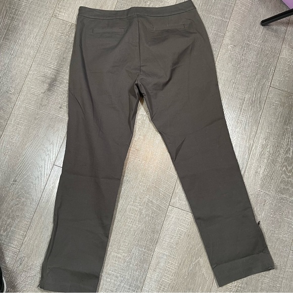 EILEEN FISHER Cotton Ankle Zippered PANT colorblock size S - Picture 2 of 8